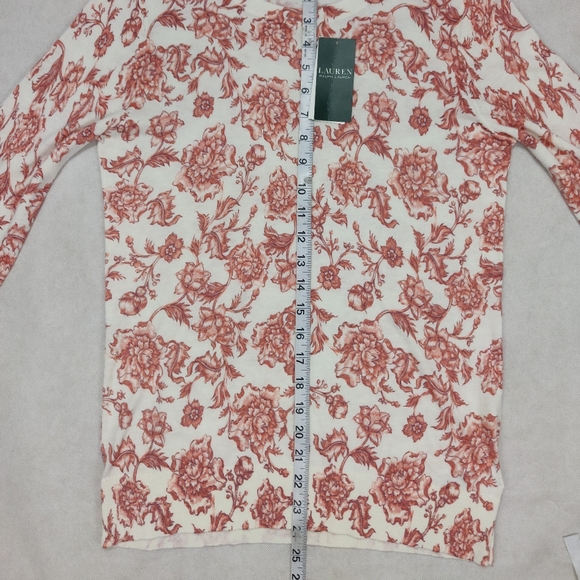 NWT Ralph Lauren Pale Cream Floral Sweater Size M - Picture 5 of 10